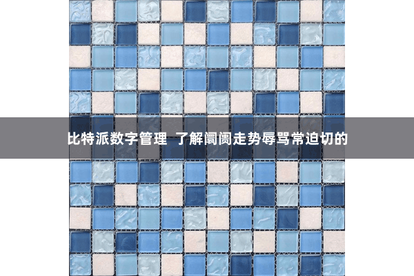 比特派数字管理 了解阛阓走势辱骂常迫切的