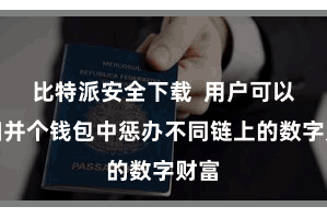 比特派安全下载  用户可以在归并个钱包中惩办不同链上的数字财富